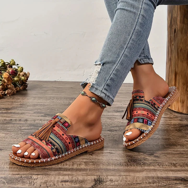 Dunia - Cómodas sandalias planas con múltiples estilos