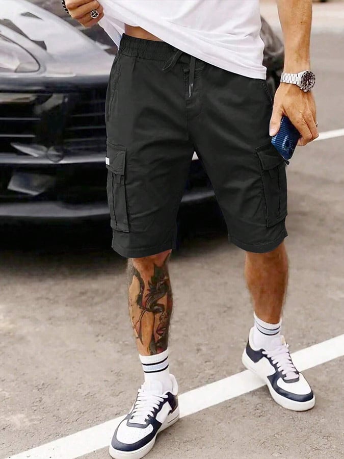 Ismael - Shorts cargo con múltiples bolsillos