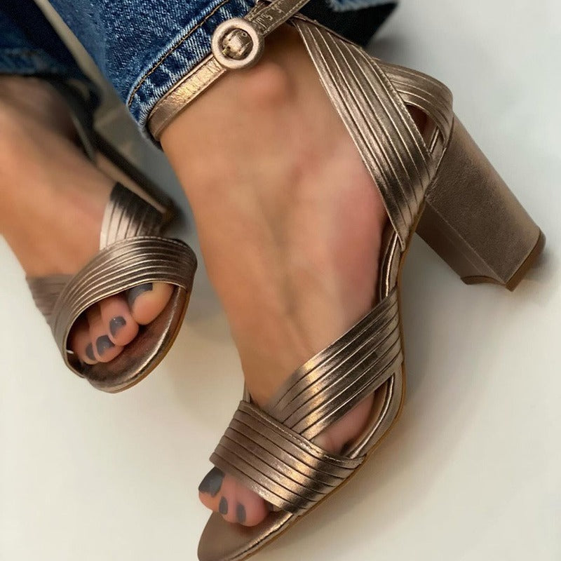 Itxaso - Tacones Altos con Puntera Abierta para Mujer