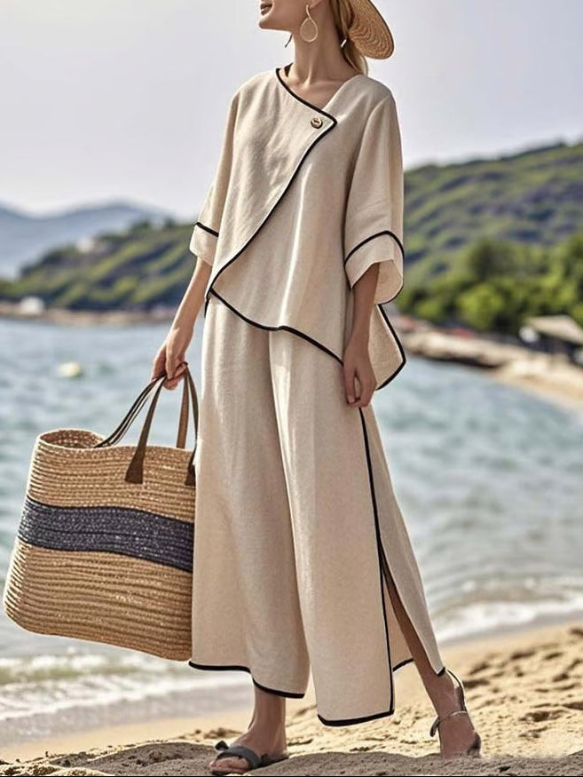 Conjunto boho de lino chic