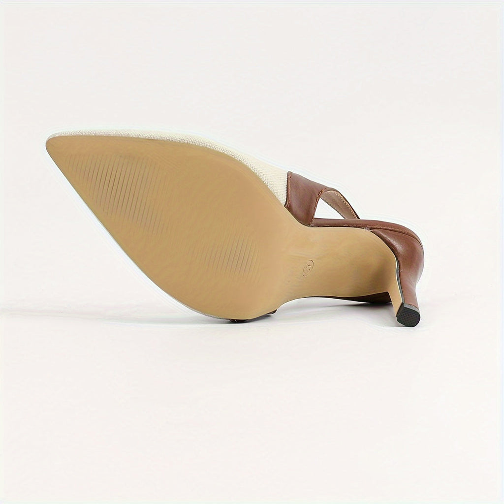 Lorena - Tacones slingback en contraste