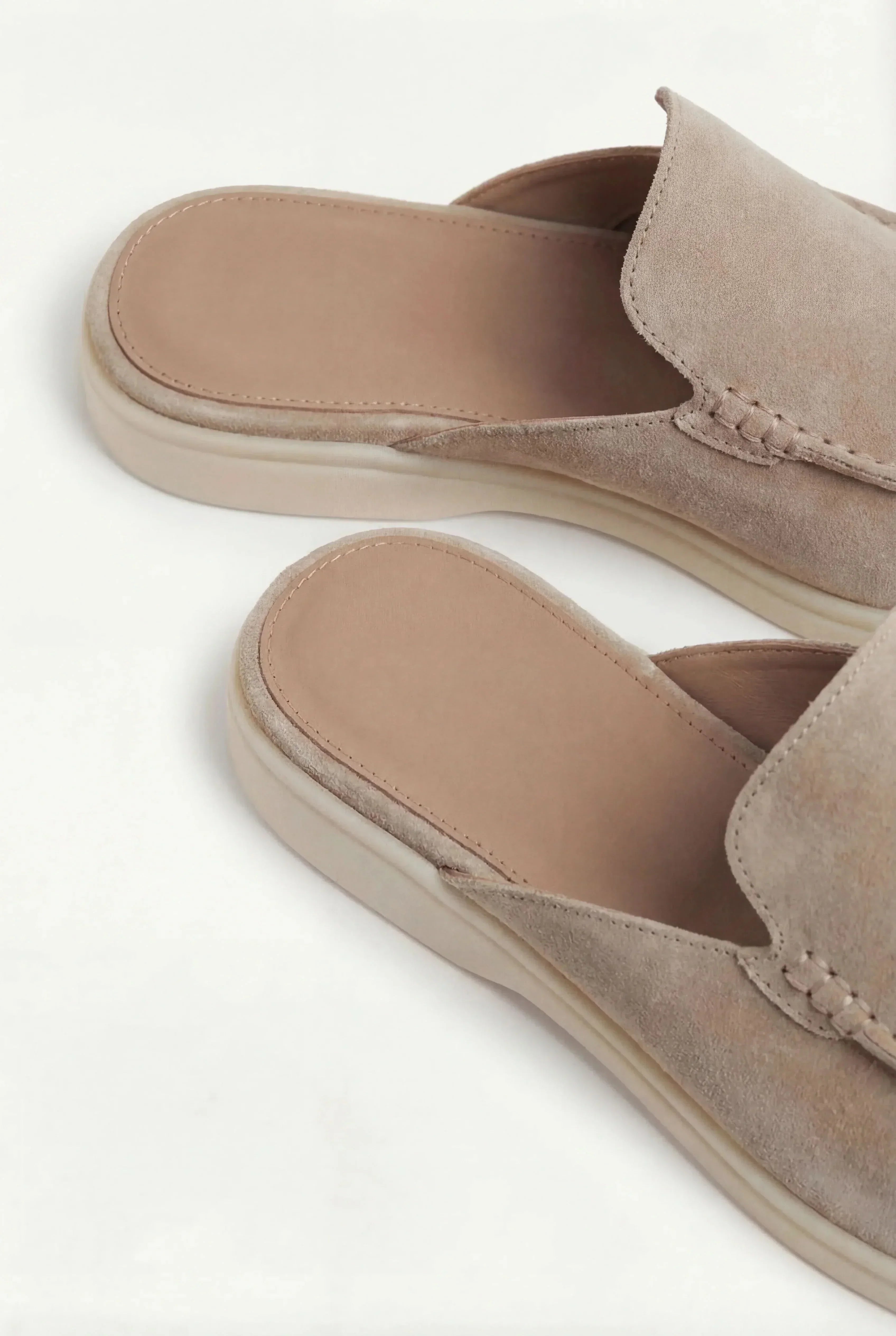 Fermin - Zapatillas Tipo «Mule» de Ante Estilo Yate