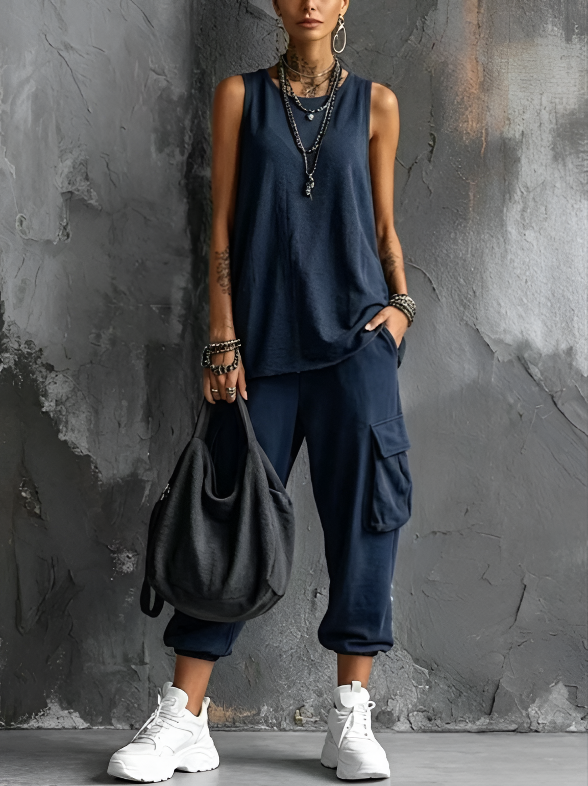 Valentina | Completo casual suave con bolsillo