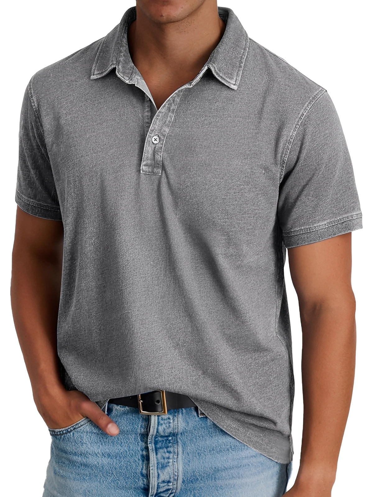 Darrell - Polo moderno de corte cómodo para hombre