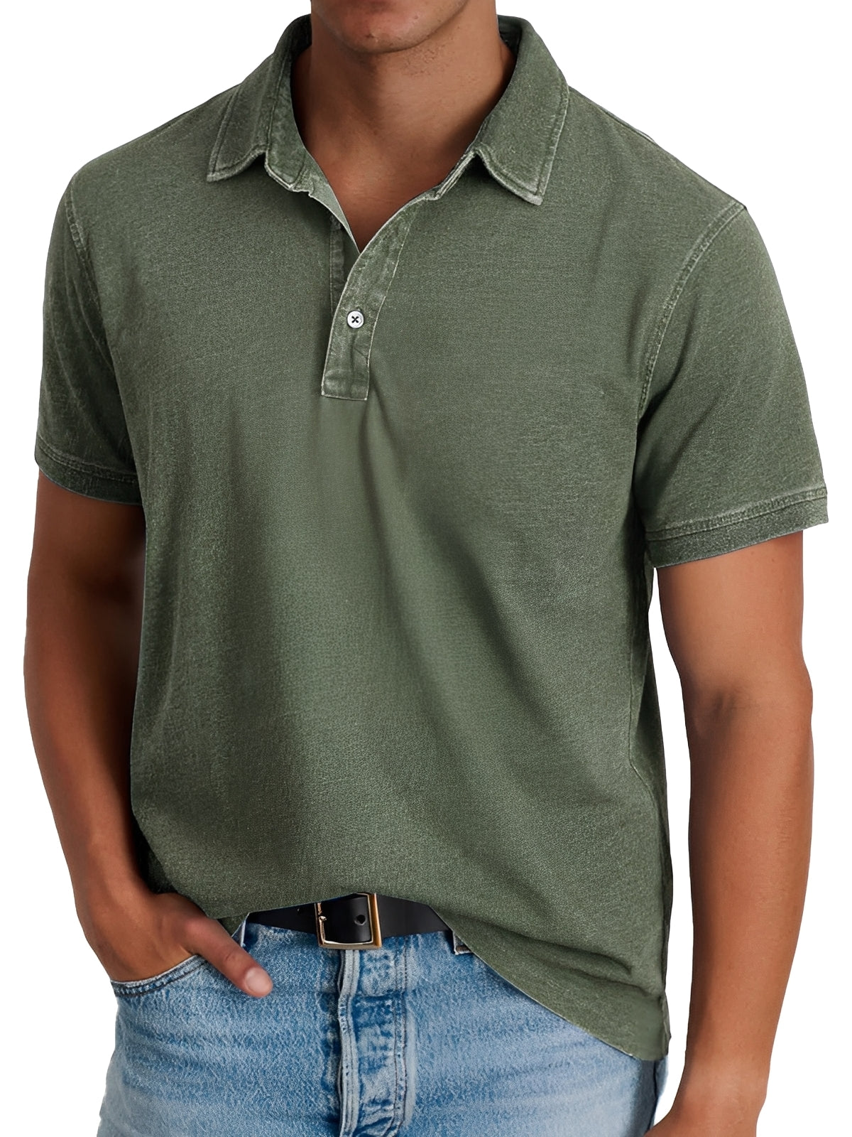 Darrell - Polo moderno de corte cómodo para hombre