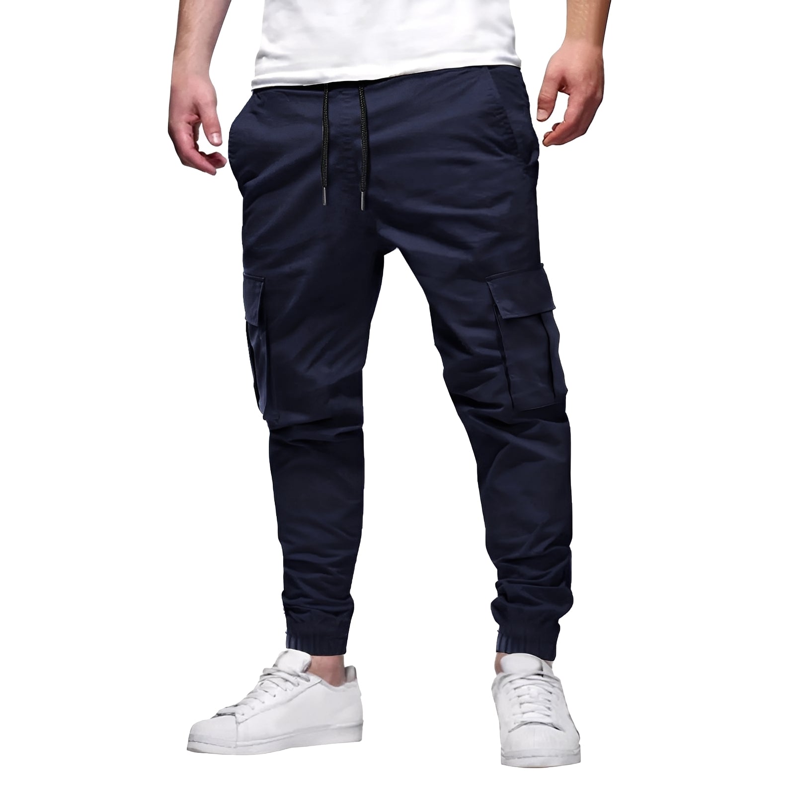 Tevin - Pantalones cargo elásticos casuales y ajustados para hombre
