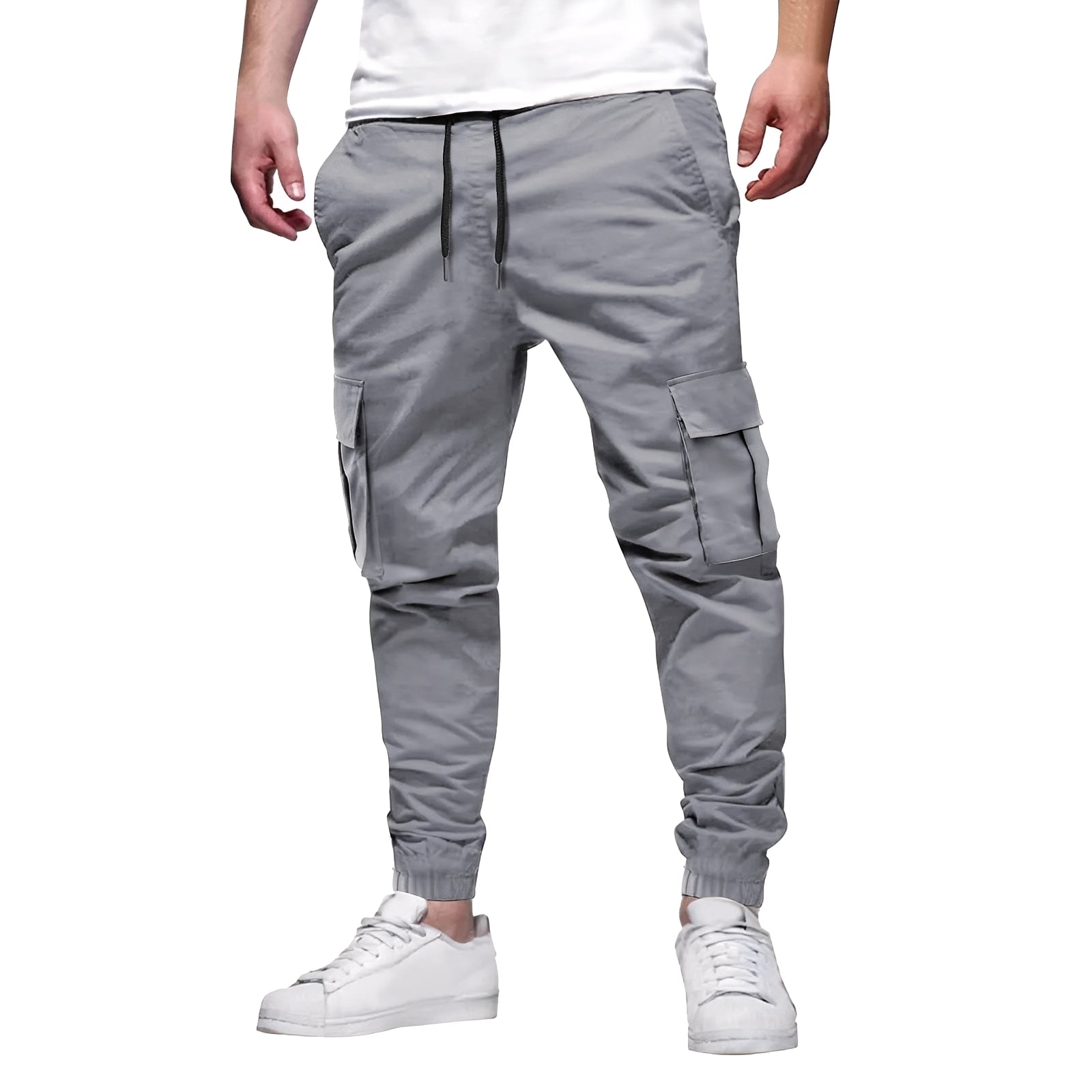 Tevin - Pantalones cargo elásticos casuales y ajustados para hombre