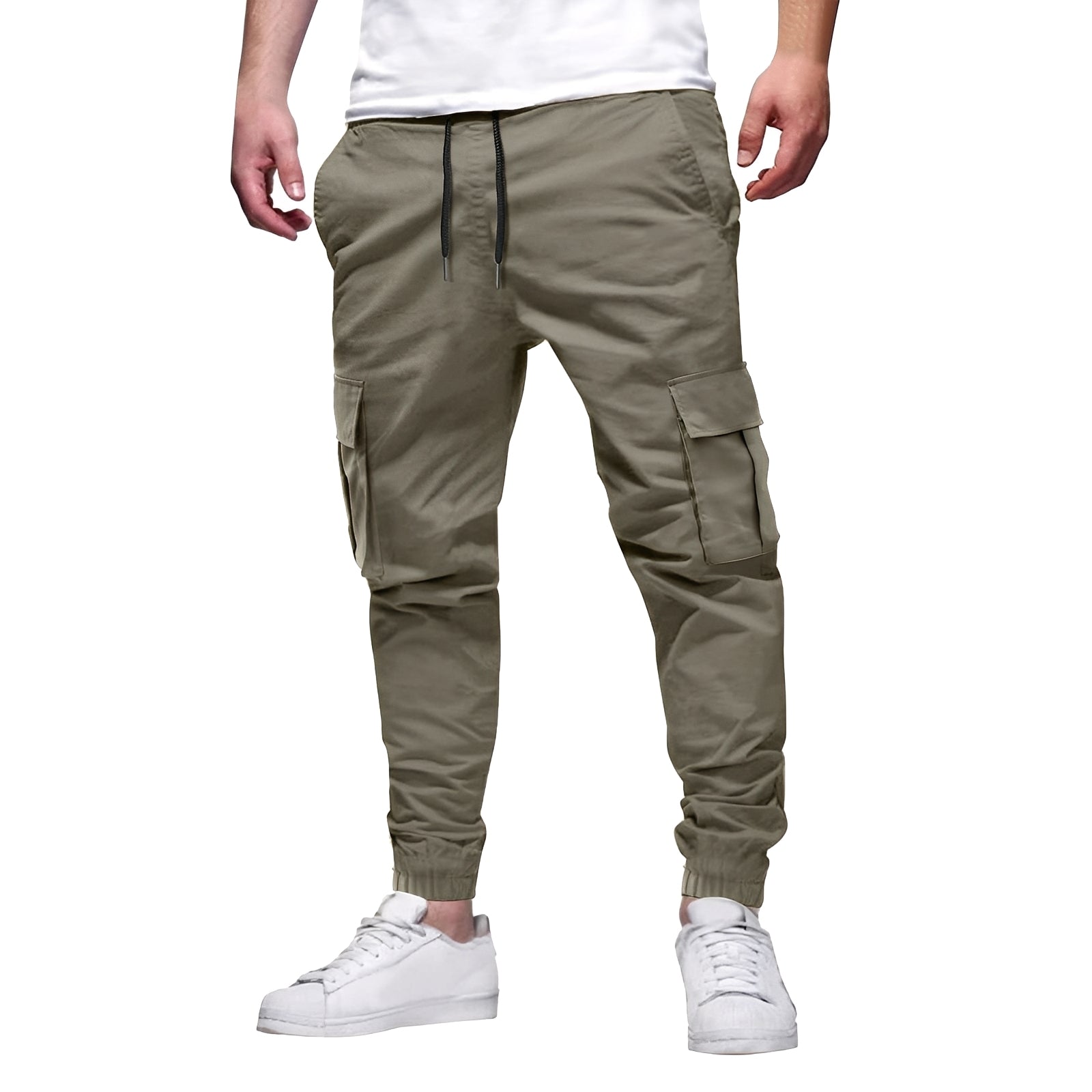 Tevin - Pantalones cargo elásticos casuales y ajustados para hombre