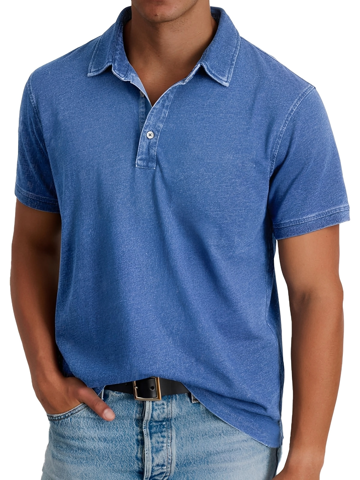 Darrell - Polo moderno de corte cómodo para hombre