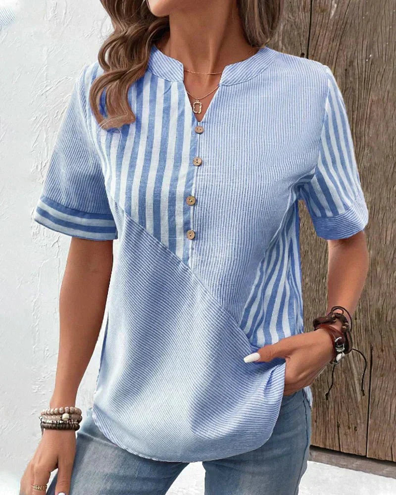 Elina - Blusa de rayas suave