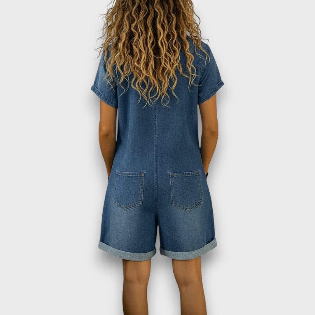 PV07 -  Shorts Vintage con Efecto Denim