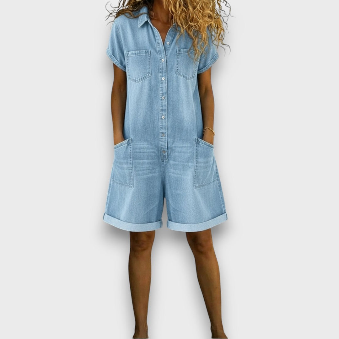 PV07 -  Shorts Vintage con Efecto Denim