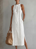 Zahara - Vestido midi elegante con cuello