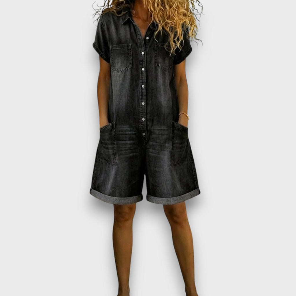 PV07 -  Shorts Vintage con Efecto Denim