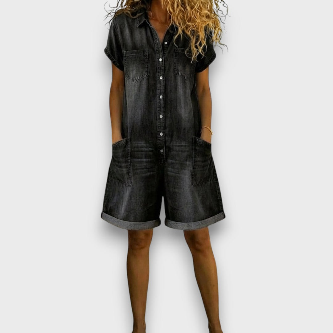 PV07 -  Shorts Vintage con Efecto Denim