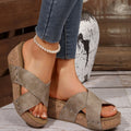 Herminia - Sandalias de Cuña Estilo Boho