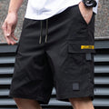 Matias - Shorts cargo casual para hombre con cordón – bolsillos multifuncionales prácticos, costuras reforzadas y corte holgado