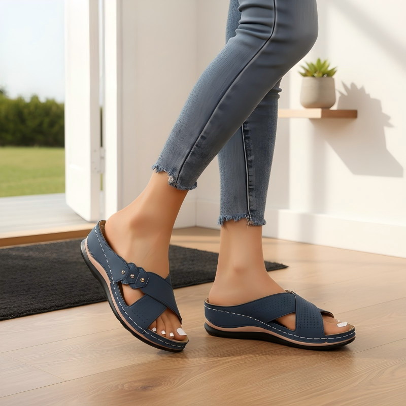Bruna - Sandalias de cuña ligeras y estables para una comodidad durante todo el día.