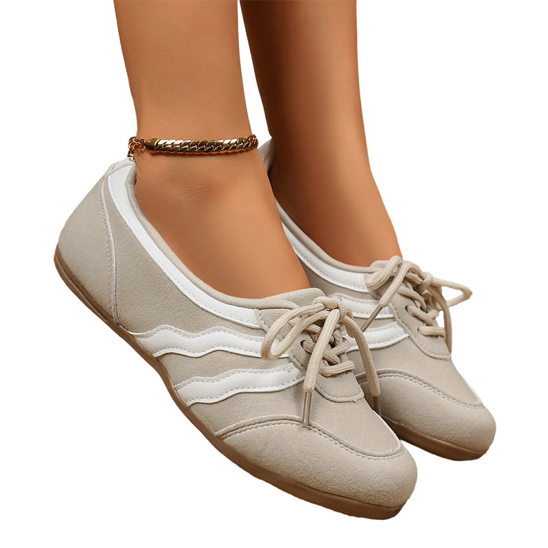 Ares -  Zapatillas deportivas retro de mujer con cordones y rayas horizontales