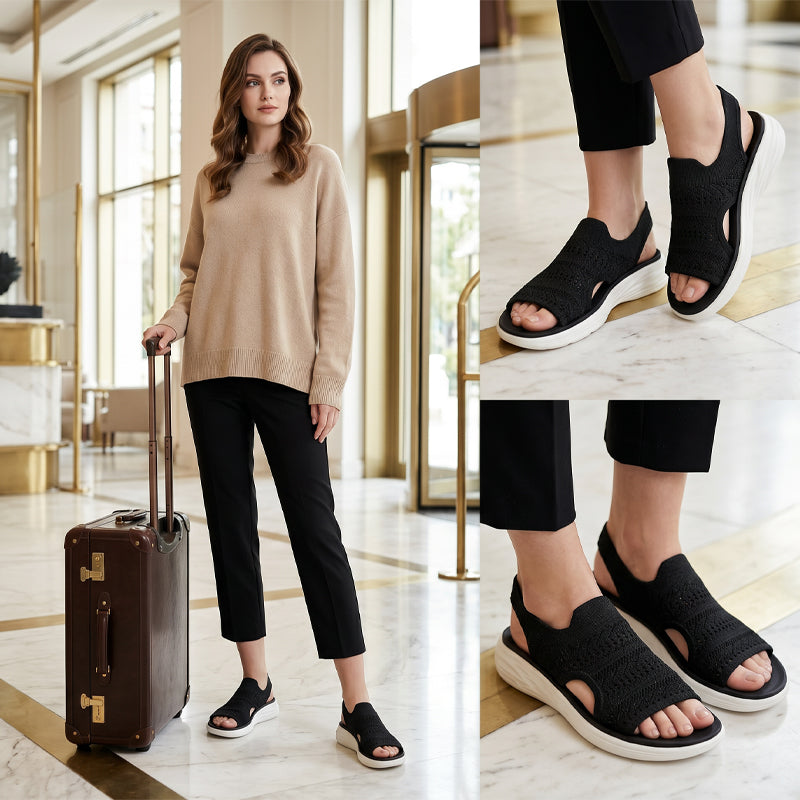 Elva - Sandalias de Mujer con Plataforma, Confeccionadas en un Material Transpirable