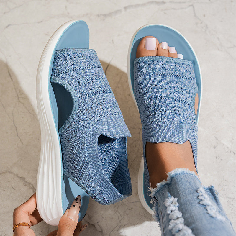 Elva - Sandalias de Mujer con Plataforma, Confeccionadas en un Material Transpirable