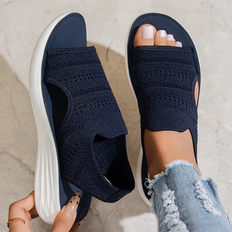 Elva - Sandalias de Mujer con Plataforma, Confeccionadas en un Material Transpirable
