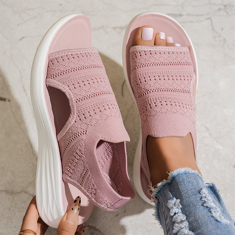 Elva - Sandalias de Mujer con Plataforma, Confeccionadas en un Material Transpirable