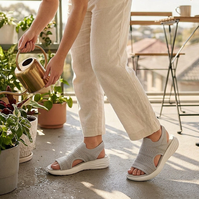 Elva - Sandalias de Mujer con Plataforma, Confeccionadas en un Material Transpirable