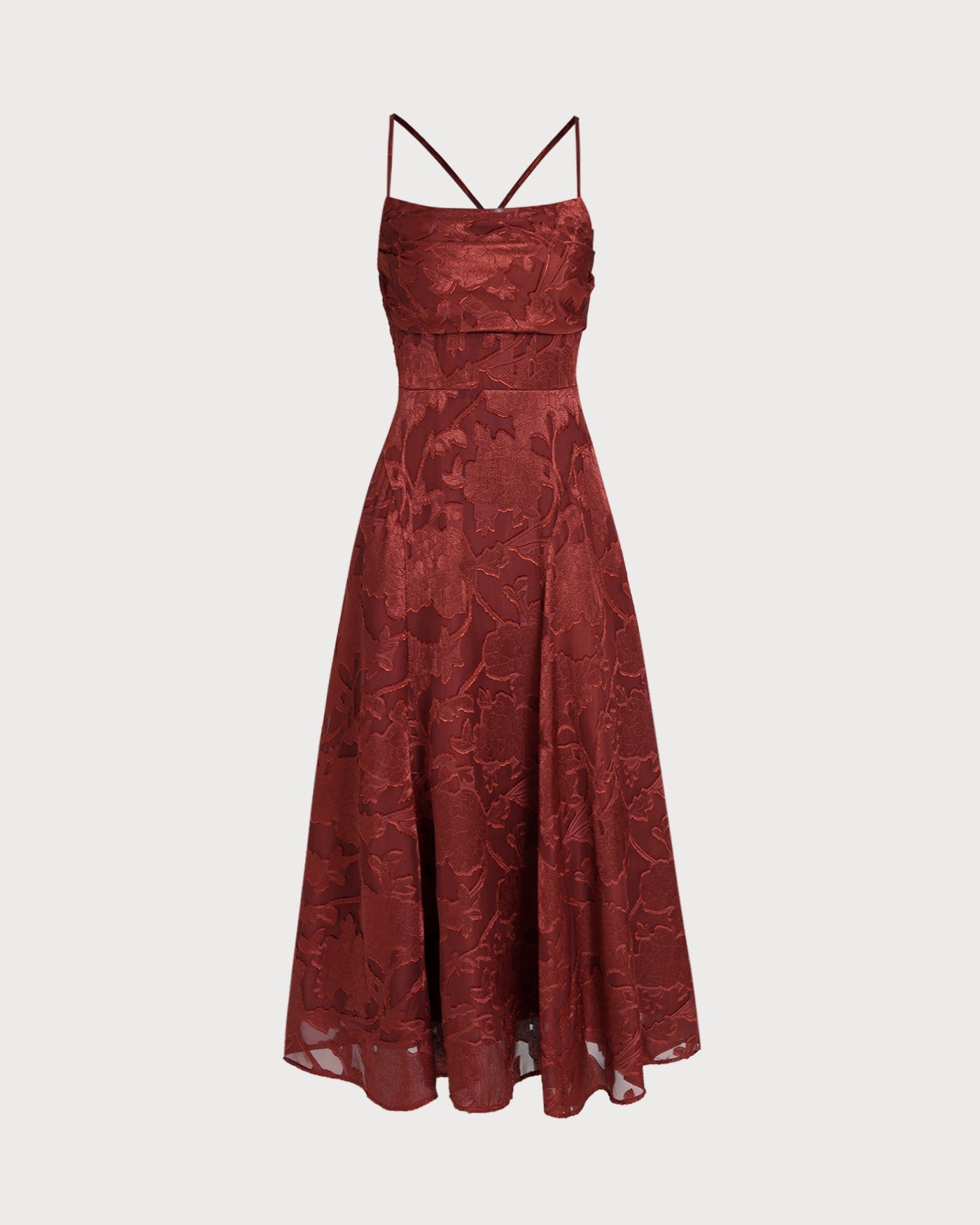Aitana - Vestido largo estampado floral en forma de cruz